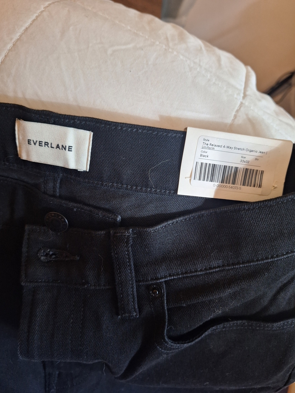 Everlane Men's Organic Denim 4-Way Stretch Black